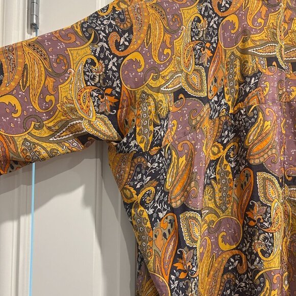 BSB Collection Yellow Orange Kimono Duster with Belt (one size fits all) - Picture 8 of 10